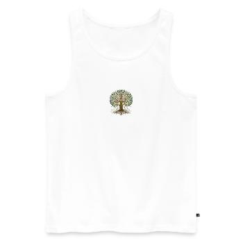 Nature Tree T-shirt Tree of life Unisex - Men's Premium Organic Tank Top - white - Front - Michal (187cm)