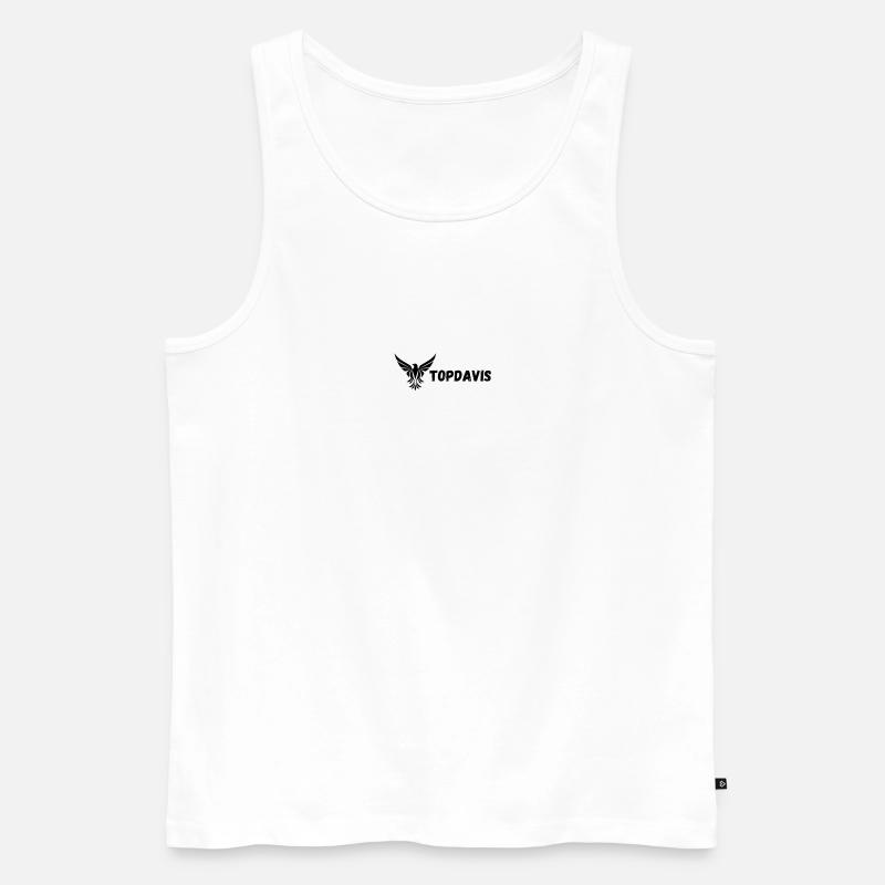 Topdavis Logo - Männer Premium Bio Tank Top - Weiß