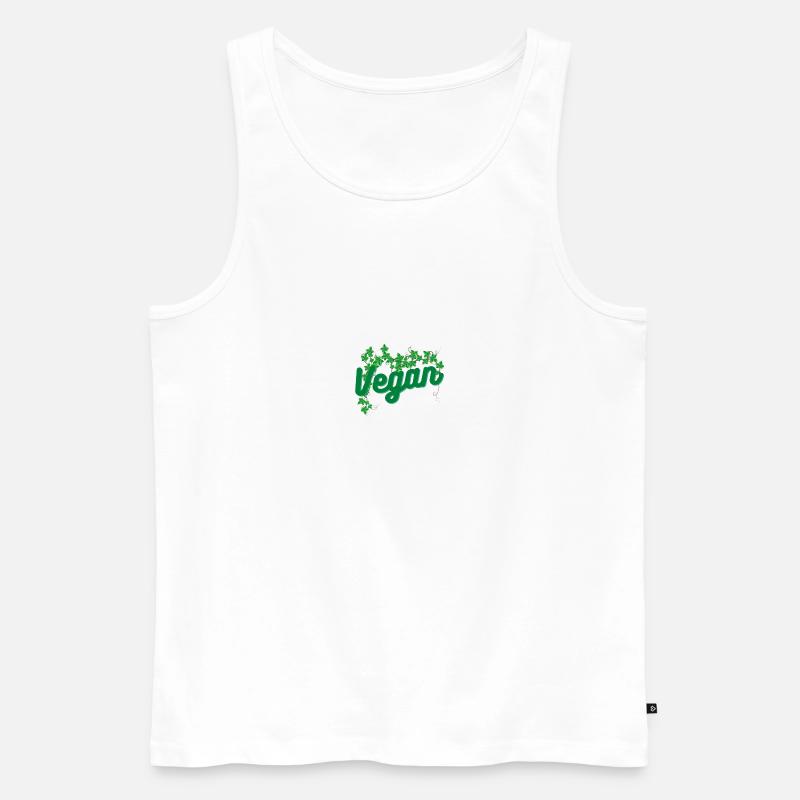 Vegan - Männer Premium Bio Tank Top - Weiß