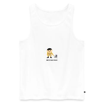mein ernster deutscher Nachbar - Männer Premium Bio Tank Top - Weiß - Vorne - AI Model Male 178 light (178cm)
