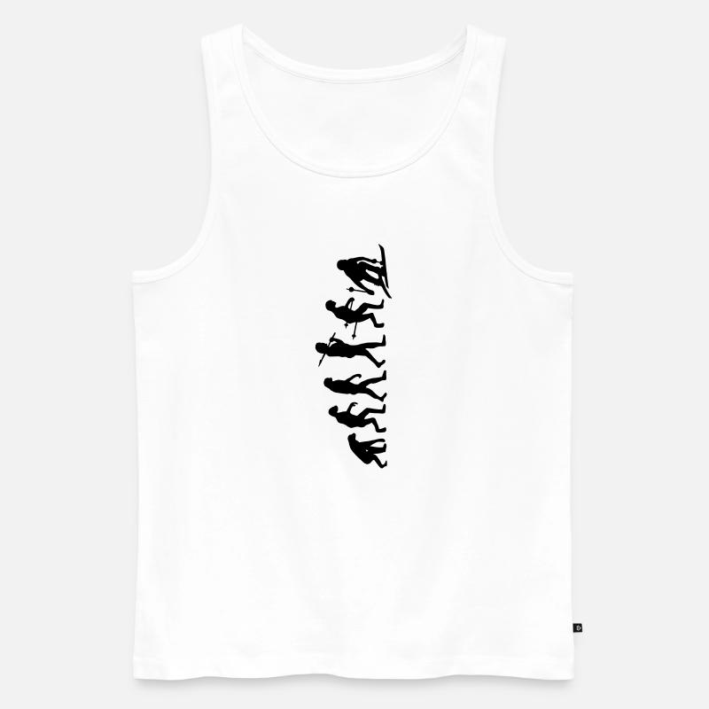 Evolution Ski - Männer Premium Bio Tank Top - Weiß
