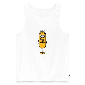 Monster - Männer Premium Bio Tank Top - Weiß - Vorne - AI Model Male 178 light (178cm)