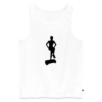 Aerobic - Männer Premium Bio Tank Top - Weiß - Vorne - Michal (187cm)
