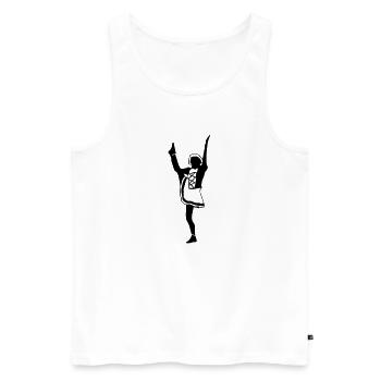 Funkenmarie - Männer Premium Bio Tank Top - Weiß - Vorne - AI Model Male 178 light (178cm)