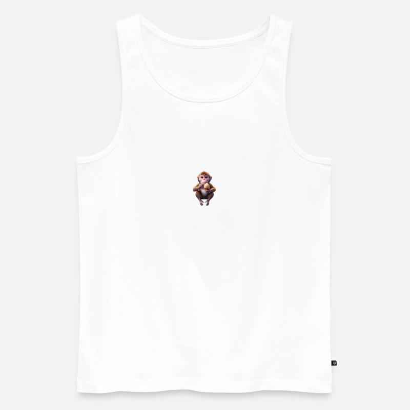 Galaktischer Eisaffe - Männer Premium Bio Tank Top - Weiß