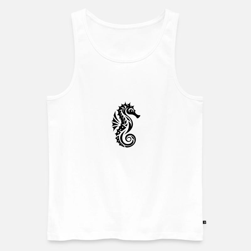 Schwimmtraining Wasser Seepferdchen - Männer Premium Bio Tank Top - Weiß