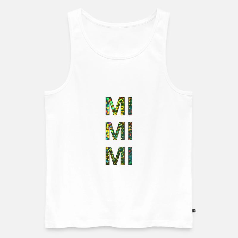 mimimi glitter - Männer Premium Bio Tank Top - Weiß