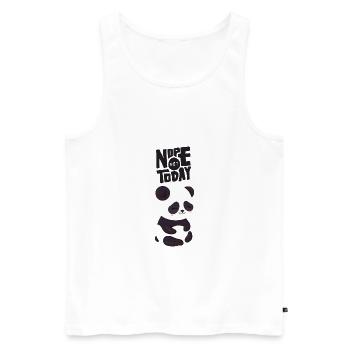 Nope Not Today - Cute Panda - Men's Premium Organic Tank Top - white - Front - AI Model Male 178 light (178cm)