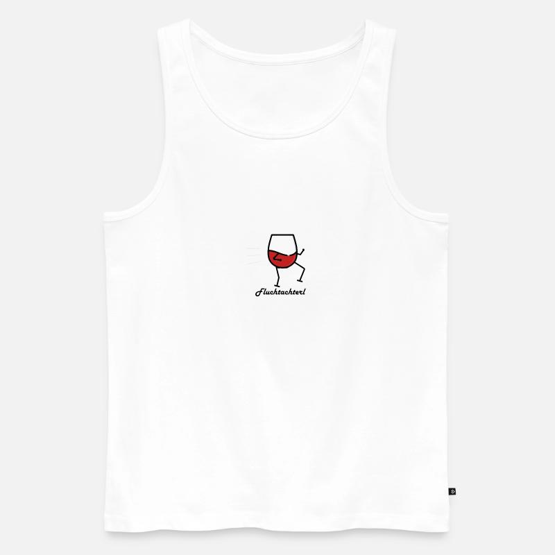 Fluchtachterl - Männer Premium Bio Tank Top - Weiß