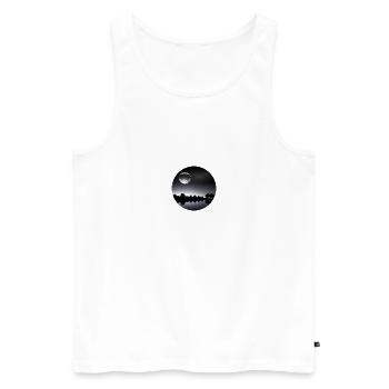 Lune - Débardeur bio Premium Homme - blanc - Devant - Michal (187cm)
