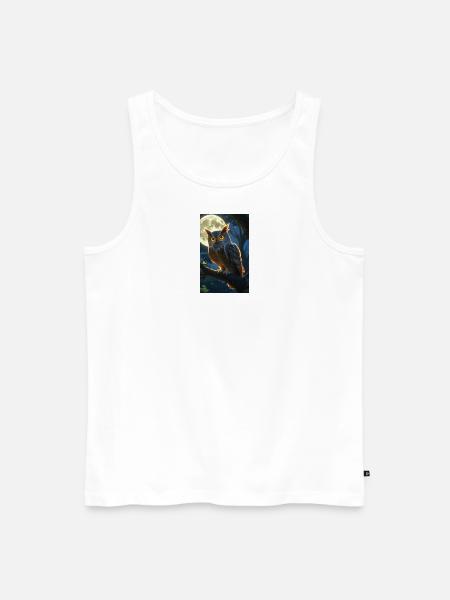 Majestätische Eule - Männer Premium Bio Tank Top - Weiß