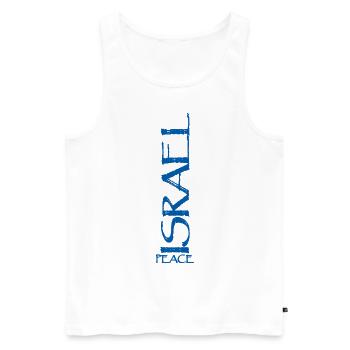 Israël Paix - Débardeur bio Premium Homme - blanc - Devant - Michal (187cm)