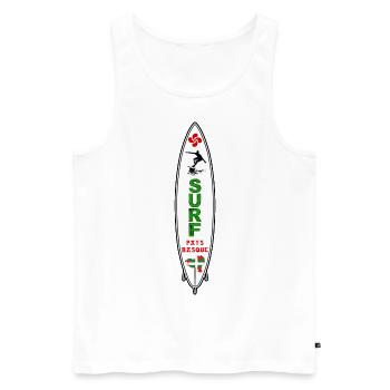 Basque Surfing Team - Débardeur bio Premium Homme - blanc - Devant - Michal (187cm)