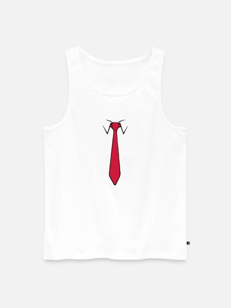 Krawatte - Männer Premium Bio Tank Top - Weiß