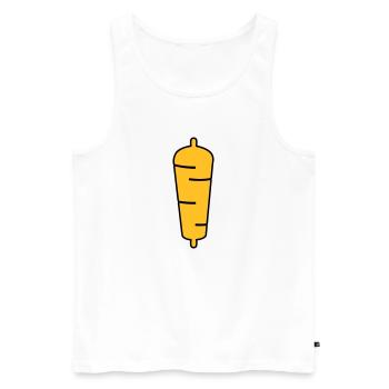 kebab - Débardeur bio Premium Homme - blanc - Devant - AI Model Male 178 light (178cm)
