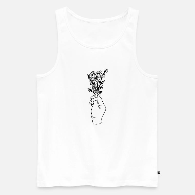 BOUQUET - Männer Premium Bio Tank Top - Weiß