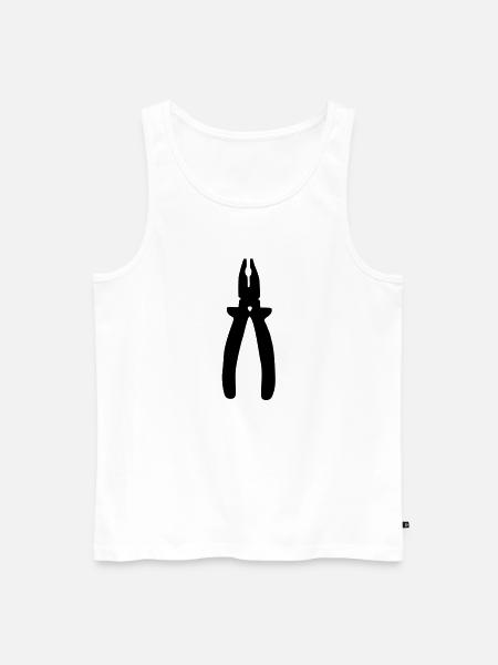 Pliers / tool - Men's Premium Organic Tank Top - white