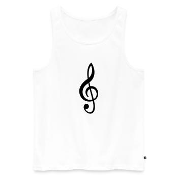 Notenschlüssel Musik Note Zeichen Symbol Symbole - Männer Premium Bio Tank Top - Weiß - Vorne - Michal (187cm)