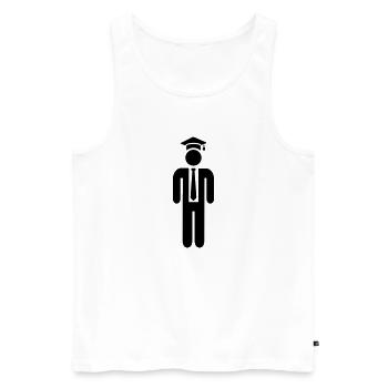 Professor - Men's Premium Organic Tank Top - white - Front - AI Model Male 178 light (178cm)