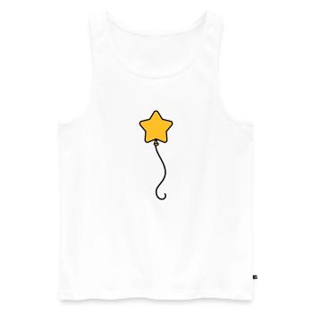 Flying star Balloon - Men's Premium Organic Tank Top - white - Front - AI Model Male 178 light (178cm)