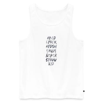 ABC Spruch fuck AFD Politik Wahlkampf Schrift - Männer Premium Bio Tank Top - Weiß - Vorne - AI Model Male 178 light (178cm)