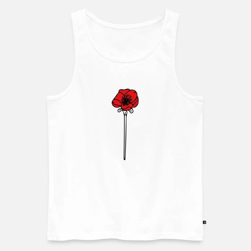 Mohn - Männer Premium Bio Tank Top - Weiß
