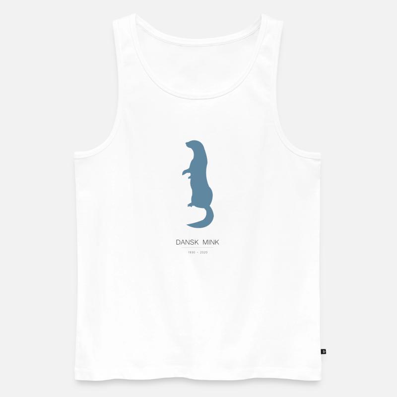 Dänischer Nerz - Männer Premium Bio Tank Top - Weiß