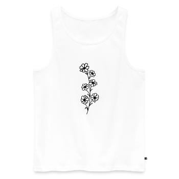 flower - Men's Premium Organic Tank Top - white - Front - AI Model Male 178 light (178cm)