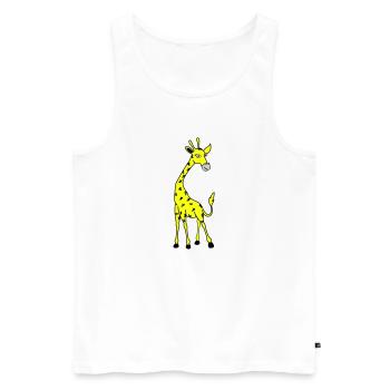 giraffe 02 - Männer Premium Bio Tank Top - Weiß - Vorne - Michal (187cm)