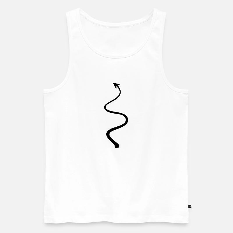 Teufelsschwanz - devil tail - Männer Premium Bio Tank Top - Weiß