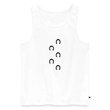 pferd - Männer Premium Bio Tank Top - Weiß - Vorne - Michal (187cm)