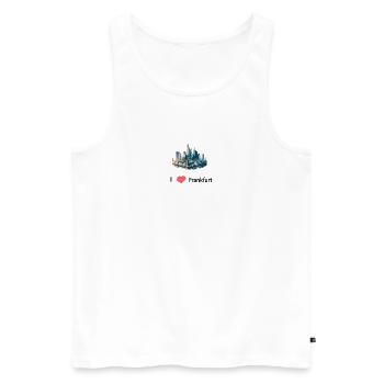 frankfurt - Männer Premium Bio Tank Top - Weiß - Vorne - Michal (187cm)