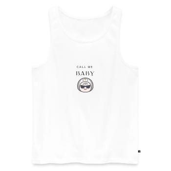 Call me Baby - Männer Premium Bio Tank Top - Weiß - Vorne - Michal (187cm)