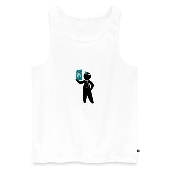 Ein Arzt untersucht ein Röntgenbild - Männer Premium Bio Tank Top - Weiß - Vorne - Michal (187cm)