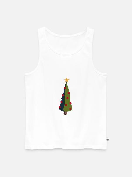Weihnachtsbaum - Männer Premium Bio Tank Top - Weiß
