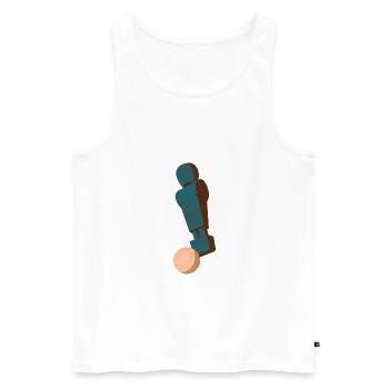 Tischfussball - Männer Premium Bio Tank Top - Weiß - Vorne - Michal (187cm)