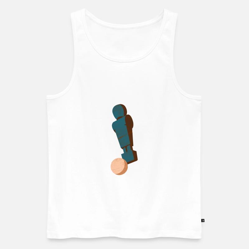 Tischfussball - Männer Premium Bio Tank Top - Weiß