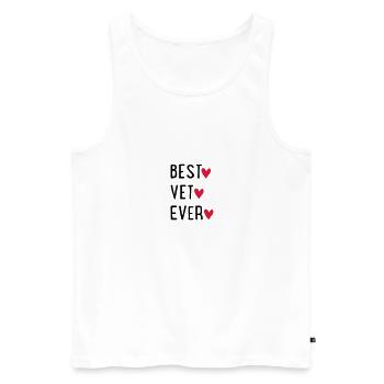Tierarzt - Männer Premium Bio Tank Top - Weiß - Vorne - AI Model Male 178 light (178cm)