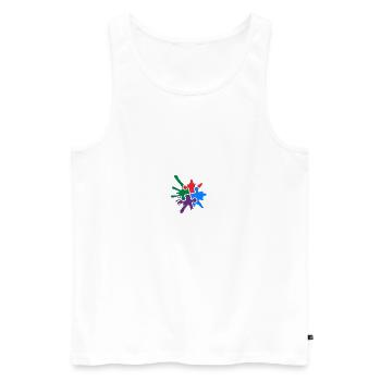 Autismus - Männer Premium Bio Tank Top - Weiß - Vorne - Michal (187cm)