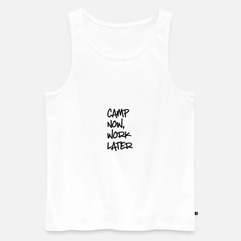 Camping - Männer Premium Bio Tank Top - Weiß