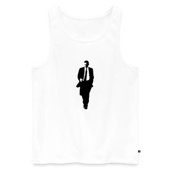 obama - Débardeur bio Premium Homme - blanc - Devant - Michal (187cm)