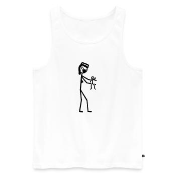 Hebamme - Männer Premium Bio Tank Top - Weiß - Vorne - Michal (187cm)
