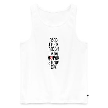ABC Spruch fuck AFD Politik Wahlkampf Schrift - Männer Premium Bio Tank Top - Weiß - Vorne - AI Model Male 178 light (178cm)