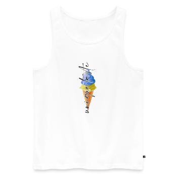ukraine slava ukraini ukrainien - Débardeur bio Premium Homme - blanc - Devant - Michal (187cm)