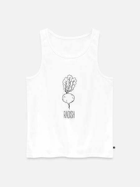 Veganer Gemüse Radieschen - Männer Premium Bio Tank Top - Weiß