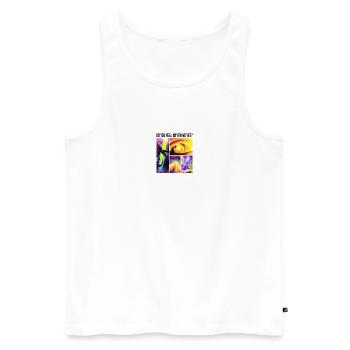Ressentez-vous encore quelque chose - Débardeur bio Premium Homme - blanc - Devant - Michal (187cm)