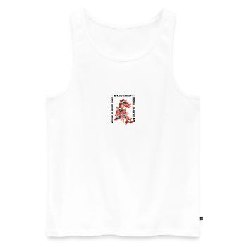 Do you feel anything yet - Merkst du schon was - Männer Premium Bio Tank Top - Weiß - Vorne - Michal (187cm)