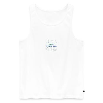 27. Geburtstag 27 Jahre alt Binärcode Coder - Männer Premium Bio Tank Top - Weiß - Vorne - Michal (187cm)
