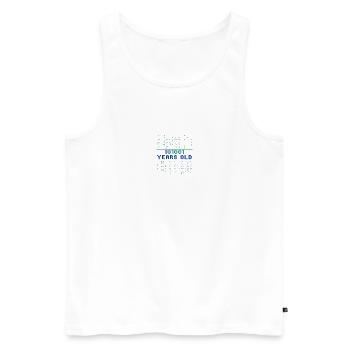 41. Geburtstag 41 Jahre alt Binärcode Coder - Männer Premium Bio Tank Top - Weiß - Vorne - Michal (187cm)