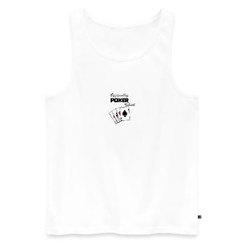 Chemise officielle de poker - Débardeur bio Premium Homme - blanc - Devant - Michal (187cm)